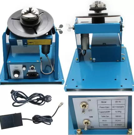 10 kg/5 kg Table de soudage 220 V avec interrupteur à pied 2-10 r/min