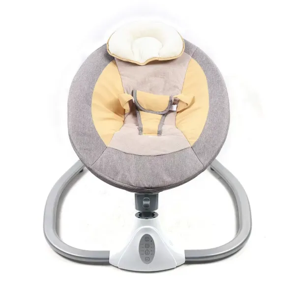 Berceau électrique pour bébé - Balançoire automatique - Bluetooth - Avec musique - Pour bébé entre 0 et 12 mois - Gris