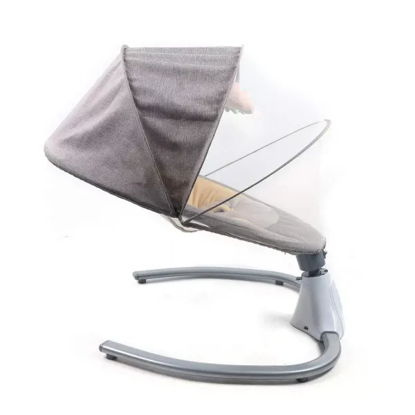 Berceau électrique pour bébé - Balançoire automatique - Bluetooth - Avec musique - Pour bébé entre 0 et 12 mois - Gris