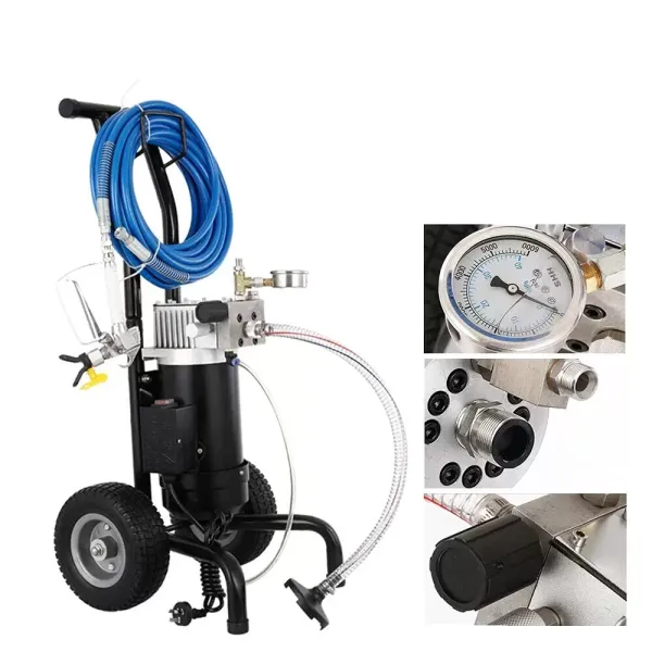 1.2HP Pulvérisateur de peinture sans air 900 W 1,9 L/min Pistolet pulvérisateur de peinture Kit pistolet pulvérisateur + tuyau