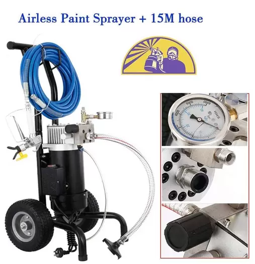 1.2HP Airless Verfspuit 900W 1.9L/min Verfspuitpistool Kit Spuitpistool + Slang