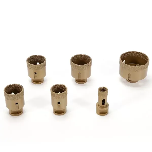 Lot de 6 couronnes de forage diamantées professionnelles pour granit grès cérame Outil de carrelage Kit de forage diamant