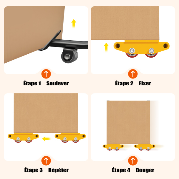 Châssis de transport 6T | Aide au transport des charges lourdes | Roulettes blindées pour charges lourdes | Kit de roulettes de transport Châssis de transport 6T | Aide au transport des charges lourdes | Roulettes blindées pour charges lourdes | Kit de roulettes de transport