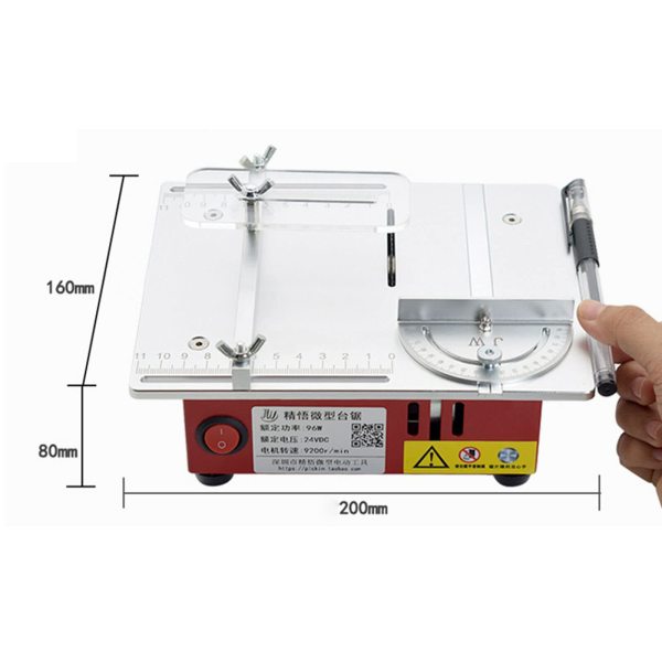 Mini scie de table multifonctionnelle, petit ménage, bricolage, outil de coupe pour banc de travail en bois 9200-9500RPM 96 W
