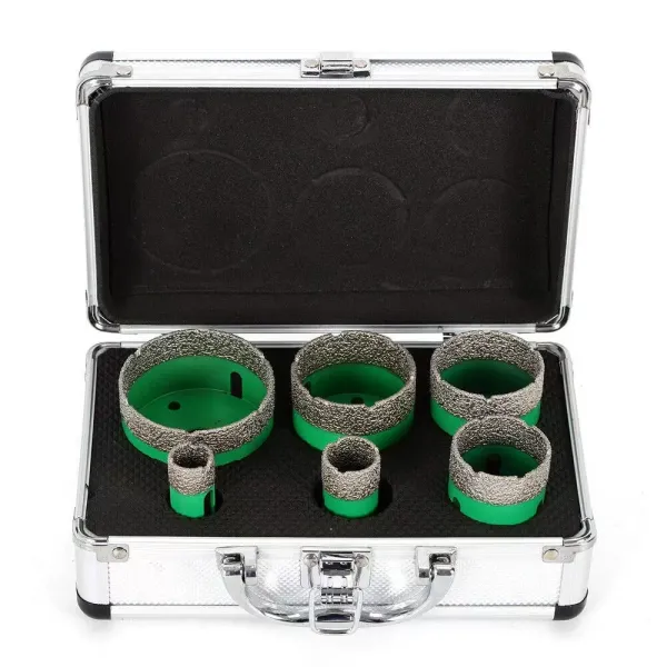 Lot de 6 scies-cloches diamantées 20/25/42/50/55/68 mm M14 Kit d'outils