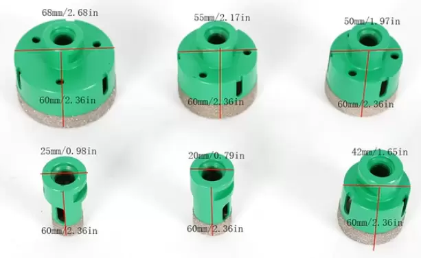 6 stuks diamant gatenzaag 20/25/42/50/55/68mm M14 gereedschapsset