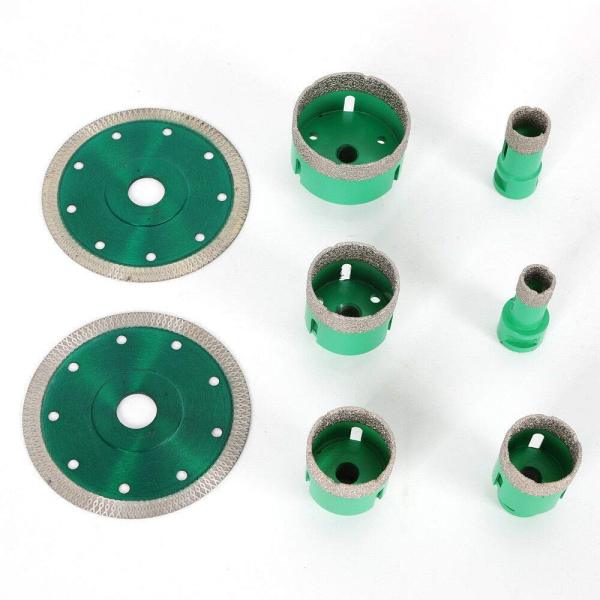 Lot de 6 outils de découpe diamantés pour scie à percer, scie à trous et scie cloche diamantée