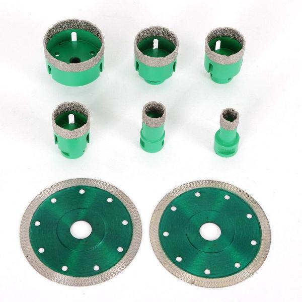 Lot de 6 outils de découpe diamantés pour scie à percer, scie à trous et scie cloche diamantée