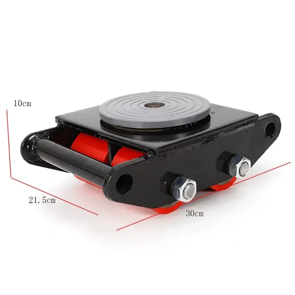 Roues blindées Pro Lift - 6 tonnes - Avec capote de rotation à 360 ° - Noir