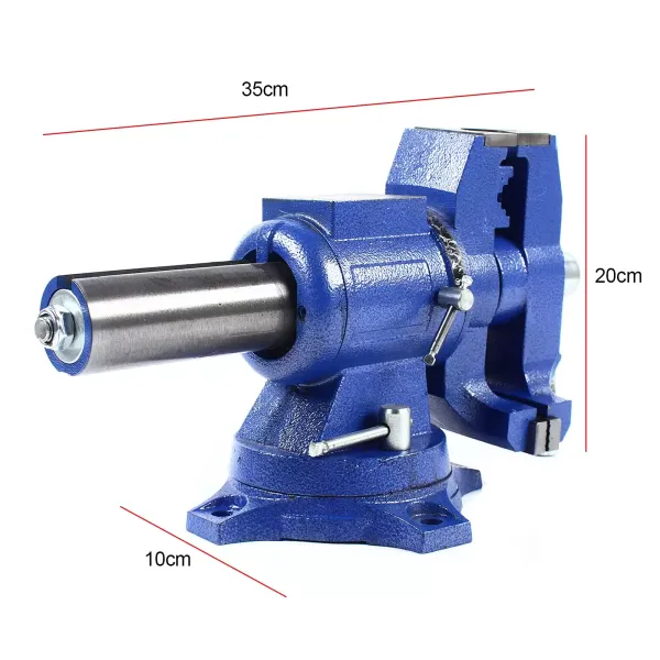 Grand étau rotatif - 100 mm - Pour machine à fraiser, 2 axes de rotation à 360 ° - Mâchoires en acier