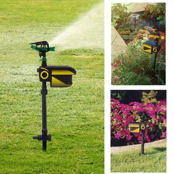 Répulsif solaire pour animaux de jardin avec jet d'eau de 30 m