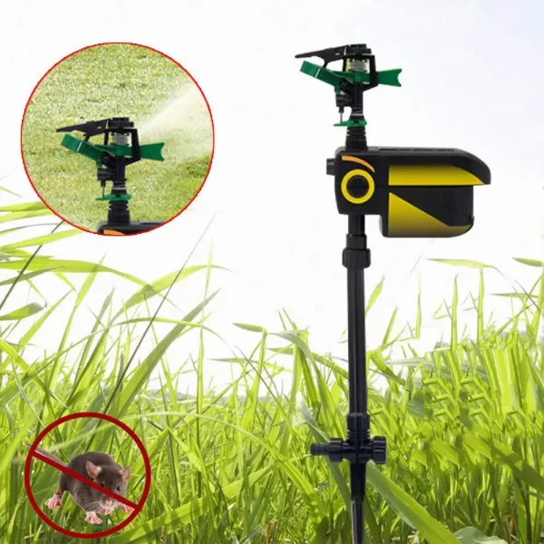 Répulsif solaire pour animaux de jardin avec jet d'eau de 30 m Répulsif solaire pour animaux de jardin avec jet d'eau de 30 m