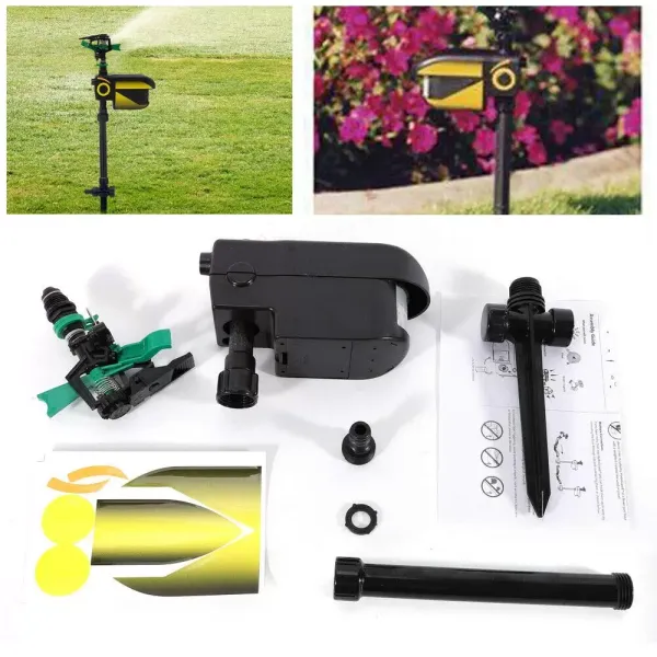 Répulsif solaire pour animaux de jardin avec jet d'eau de 30 m Répulsif solaire pour animaux de jardin avec jet d'eau de 30 m