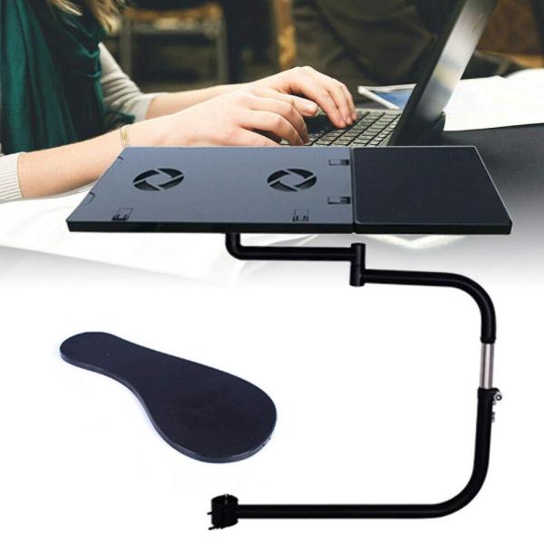 Support pour ordinateur portable entièrement mobile avec pince de chaise, support de poignet