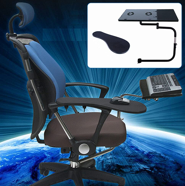 Support pour ordinateur portable entièrement mobile avec pince de chaise, support de poignet