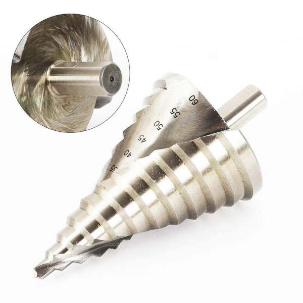 Foret étagé professionnel - Foret conique en métal - 6-60 mm - Pour métal, bois et plastique