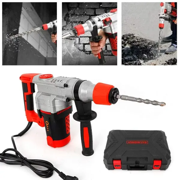 Perceuse-visseuse à percussion 30 cylindres 2200 W - Perceuse électrique multifonction en acier lourd