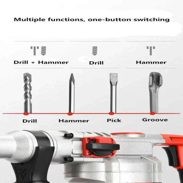 Perceuse-visseuse à percussion 30 cylindres 2200 W - Perceuse électrique multifonction en acier lourd