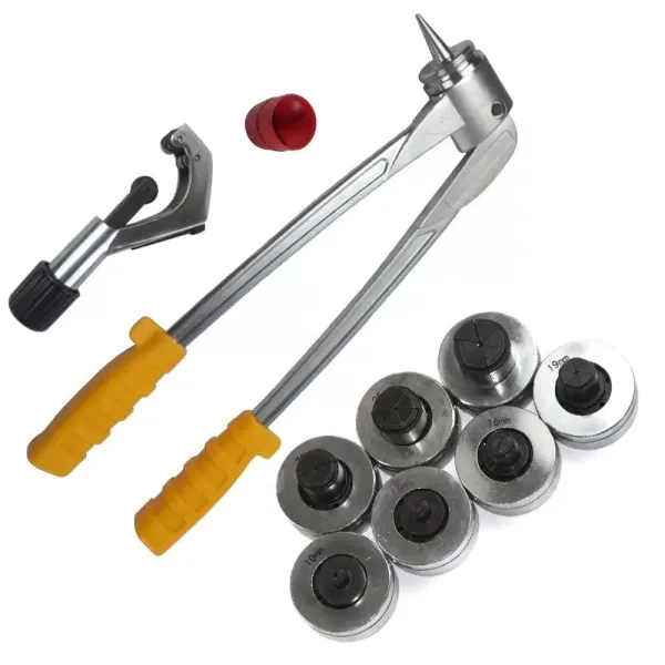 Outil d'Expansion de Tube, Hansemay 7 Niveau Professionnel Tube Expander Outil Ensemble Complet avec Tube Cutter & Outil d'ébavurage