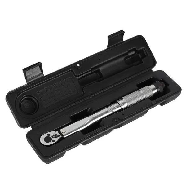 Clé dynamométrique 1/4" - Entraînement calibré - 5-25 Nm - Couple professionnel - Cliquet réglable - Pour réparation automobile - Avec mallette