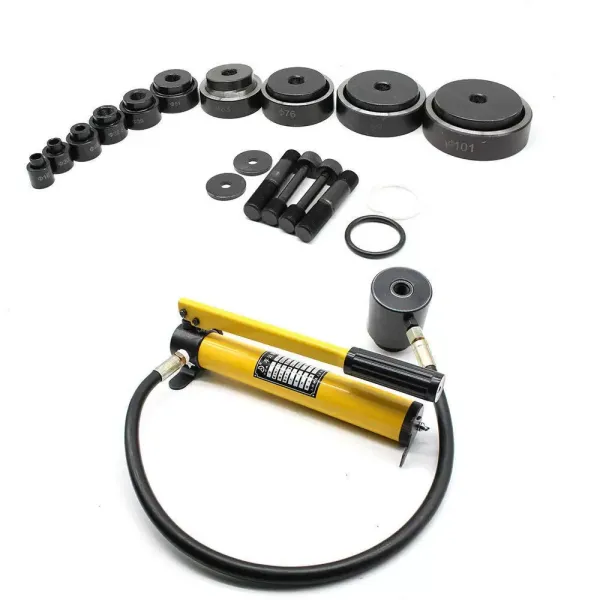Perforatrice hydraulique en tôle - Avec cylindre et pompe hydraulique - Dans un coffret - Entretien facile - 15 t
