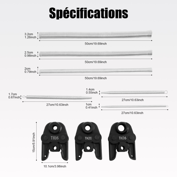 Pince à sertir avec contour TH16 TH20 TH26 pour tube composite Pince à sertir avec contour TH16 TH20 TH26 pour tube composite