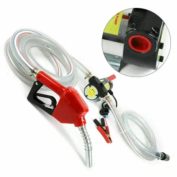 Pompe diesel auto-amorçante 12 V Pompe à fioul avec 2 tuyaux 175 W 50 l/min