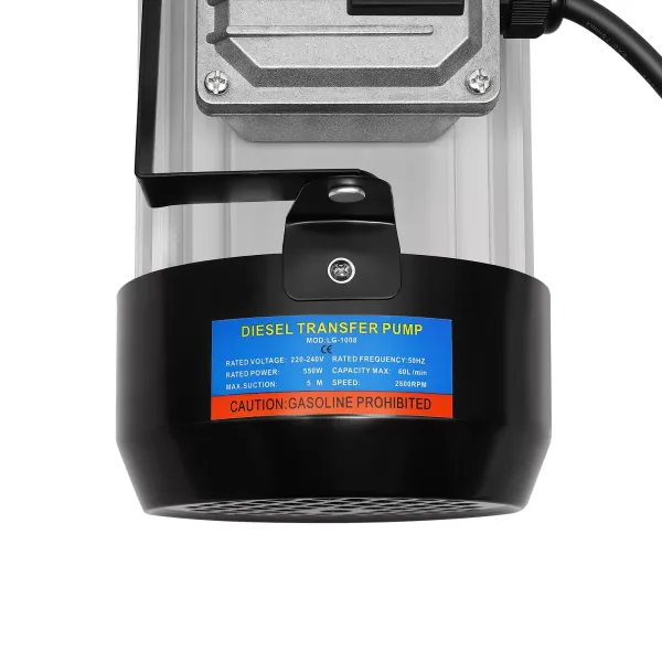 Pompe diesel auto-amorçante  230 V + 550 W - Pompe à diesel bio - Pompe à fioul électrique - Pompe à carburant