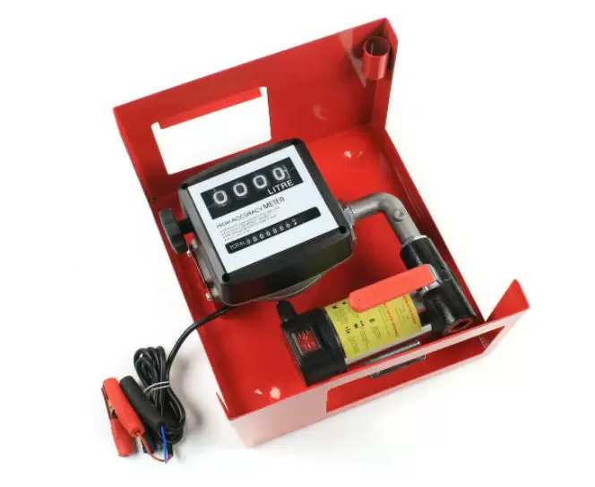 Elektrische dieselpomp, 50 l / min, 12V stookoliepomp, zelfaanzuigend gereedschap voor diesel, brandstofpomp met meter