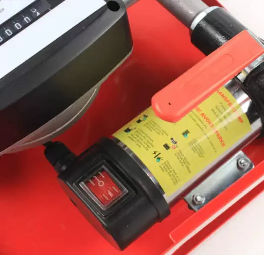 Elektrische dieselpomp, 50 l / min, 12V stookoliepomp, zelfaanzuigend gereedschap voor diesel, brandstofpomp met meter