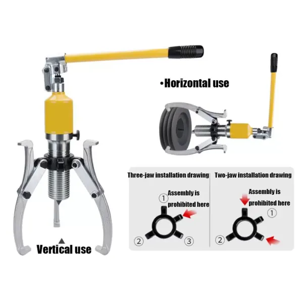 Extracteur de vitesse hydraulique 20T, Kit d'extracteur de vitesse hydraulique à 3 mâchoires séparateur d'extracteur de mâchoire