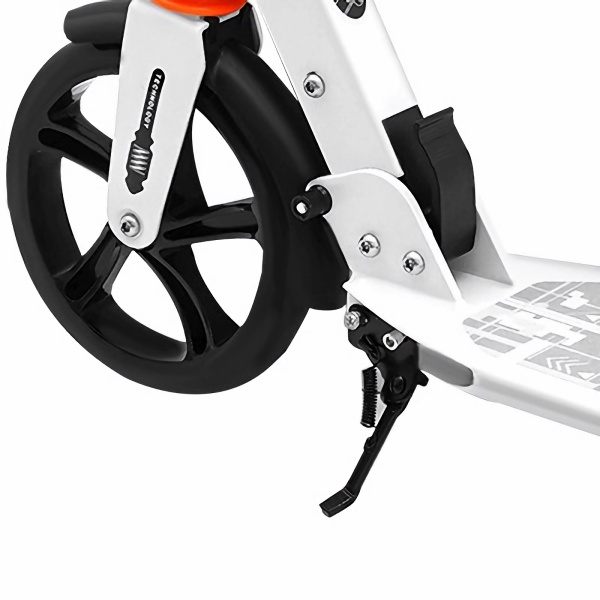 Trottinette pliable pour adulte jusqu'à 100 kg - Hauteur réglable (blanc)