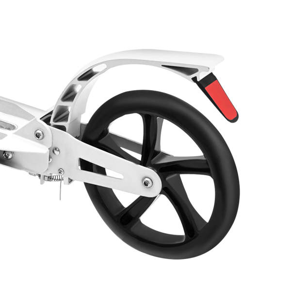 Trottinette pliable pour adulte jusqu'à 100 kg - Hauteur réglable (blanc)