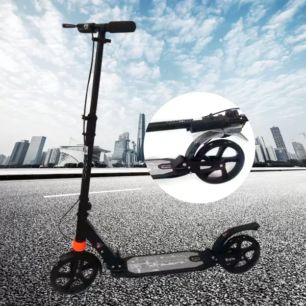 CNCEST Trottinette pliable pour adulte jusqu'à 100 kg - Hauteur réglable (noir)
