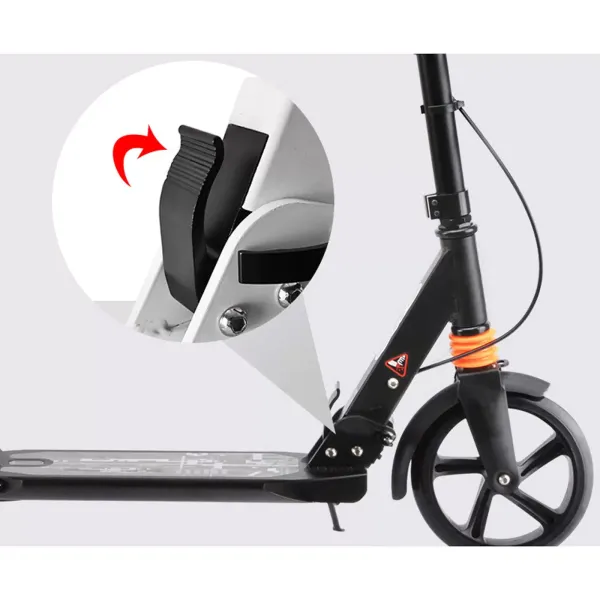 CNCEST Trottinette pliable pour adulte jusqu'à 100 kg - Hauteur réglable (noir)