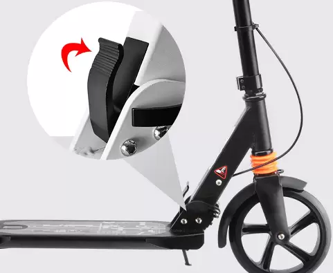 CNCEST Trottinette Adultes et Enfants Pliable City Scooter Hauteur de Guidon Réglable, Double Système d'absorption de Choc & Freinage jusqu'à 120 kg