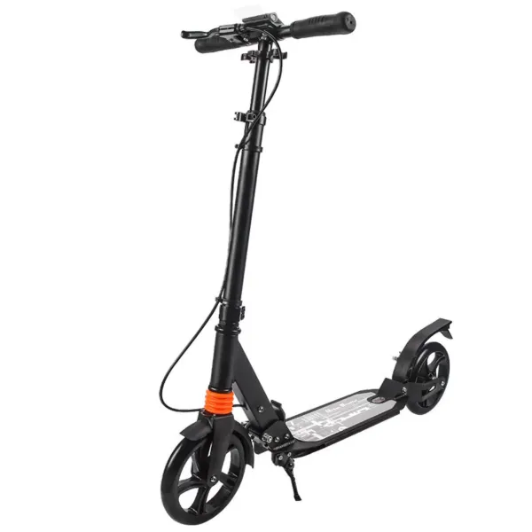 CNCEST Trottinette pliable pour adulte jusqu'à 100 kg - Hauteur réglable (noir)