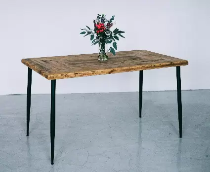 Taps toelopende tafelpoten - Metaal - Zwart - 4 x 72 cm - Gepoedercoate stalen poten