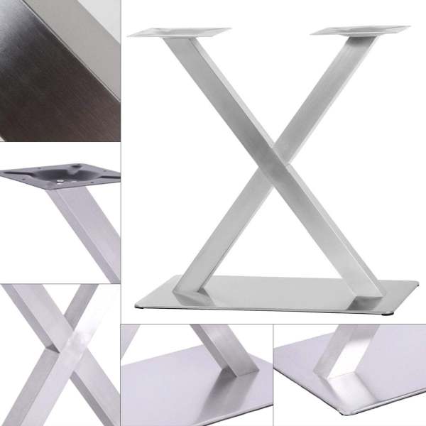 Pieds de table en acier inoxydable en X shape - Table Cadre Table Base Set - Table DIY 72 cm - pour Restaurant, Pub, Bureau (blanc) Pieds de table en acier inoxydable en X shape - Table Cadre Table Base Set - Table DIY 72 cm - pour Restaurant, Pub, Bureau (blanc)
