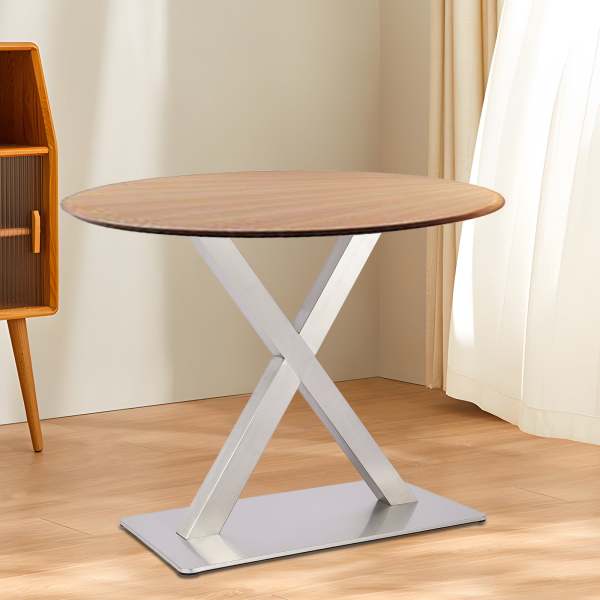 Pieds de table en acier inoxydable en X shape - Table Cadre Table Base Set - Table DIY 72 cm - pour Restaurant, Pub, Bureau (blanc)