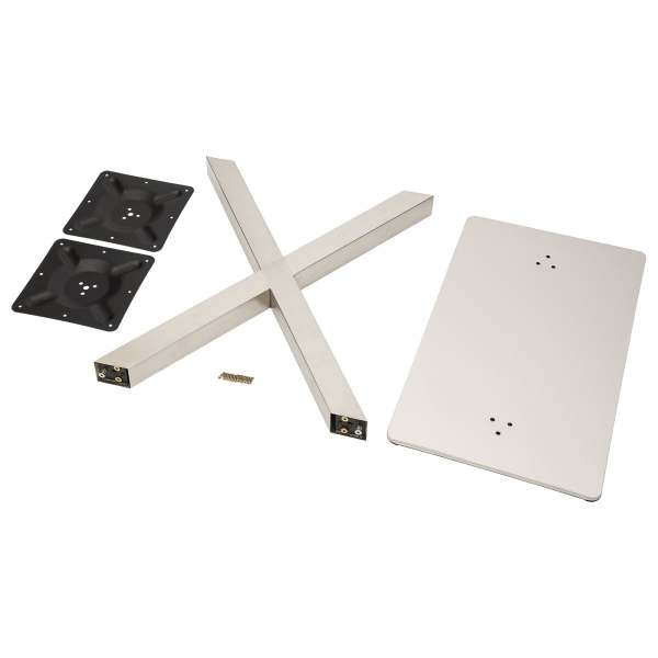 Pieds de table en acier inoxydable en X shape - Table Cadre Table Base Set - Table DIY 72 cm - pour Restaurant, Pub, Bureau (blanc)