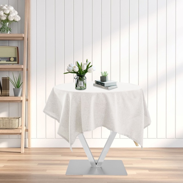 Pieds de table en forme de V en acier inoxydable brossé - Modèle en V
