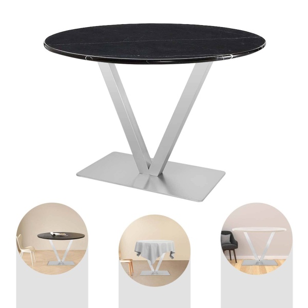 Pieds de table en forme de V en acier inoxydable brossé - Modèle en V Pieds de table en forme de V en acier inoxydable brossé - Modèle en V