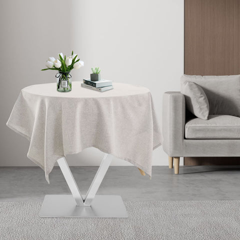 Pieds de table en forme de V en acier inoxydable brossé