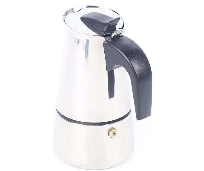 Machine à Café Espresso Maker Cafetière électrique Moka en Acier Inoxydable pour 4 Tasses 200 ml avec Poêle électrique 220V