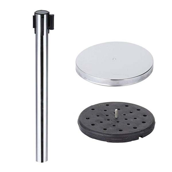 Lot de 4 béquilles pour système de guidage personnel avec sangles noires de 2 m pour hôtel Lot de 4 béquilles pour système de guidage personnel avec sangles noires de 2 m pour hôtel