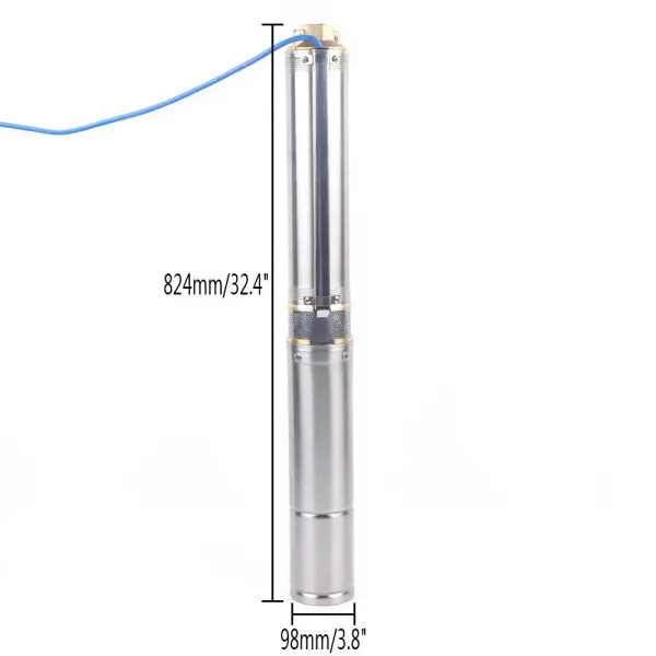 5000L / h pompe de puits profond pompe submersible en acier inoxydable pompe de puits 58m approvisionnement en eau 550W