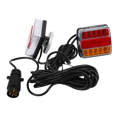 Éclairage Lumières 7 Broches Connecteur 2 Pièces LED Feux Arrière Ensemble feu Arrière 12V pour Voiture Remorque feu Arrière Remorque
