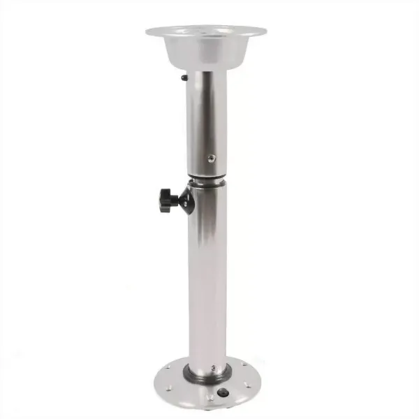 Pied de table pour bateau - Hauteur réglable de 565 à 720 mm - En aluminium