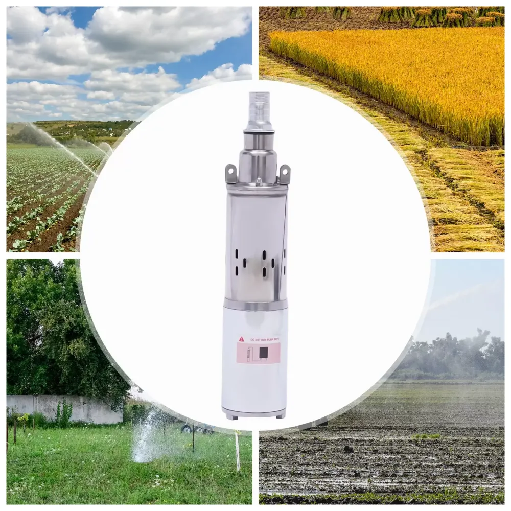 Pompe de puits profonde - 12 V - Solaire -  en acier inoxydable - 1,2 m³/h - Jusqu'à 20 m